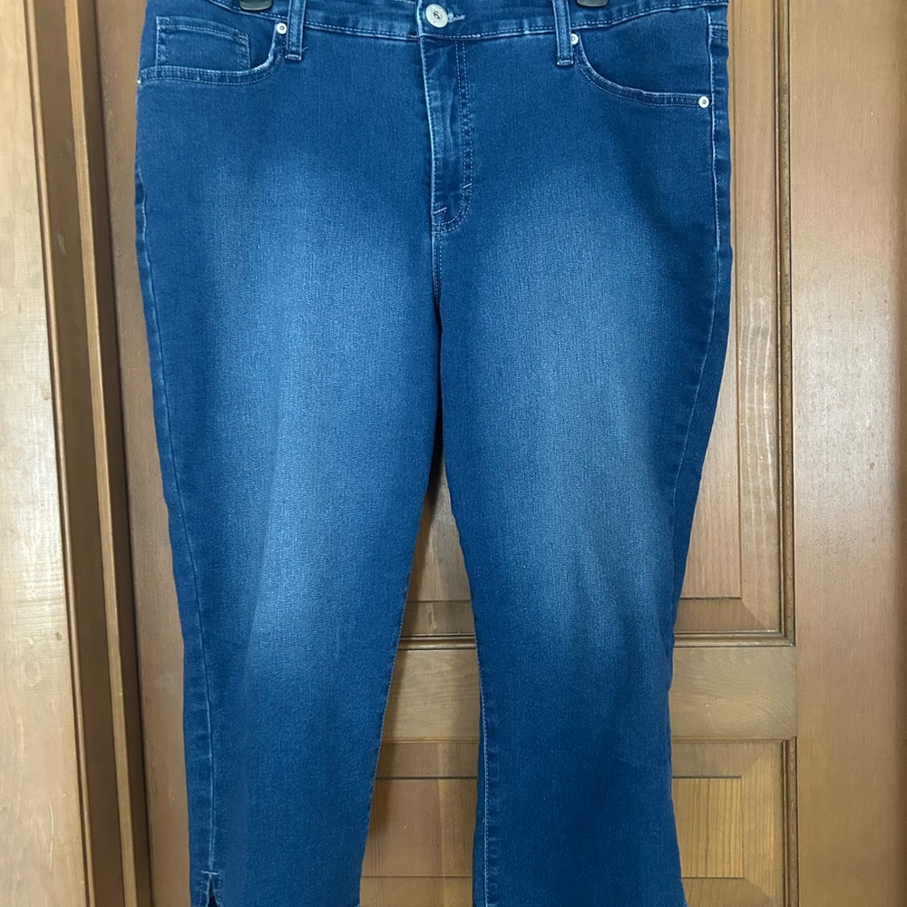 CAPRIS by Style & Co. Blue Denim Embellished Capris Size 16W - Picture 2 of 6